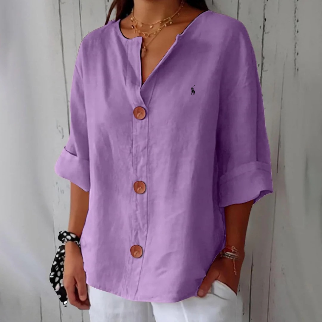 Blusa Casual de Lino RL