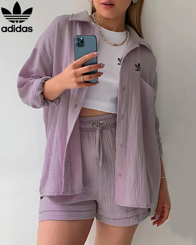 Casual Breeze Linen Shirt & Shorts Set