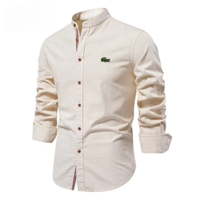 Men’s Stand Collar Cotton Shirt