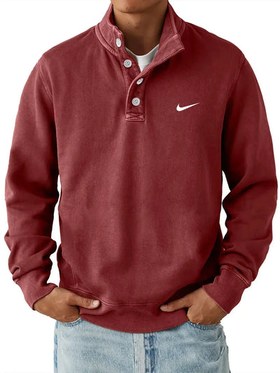 Nike – Classic Button Collar Sweatshirt