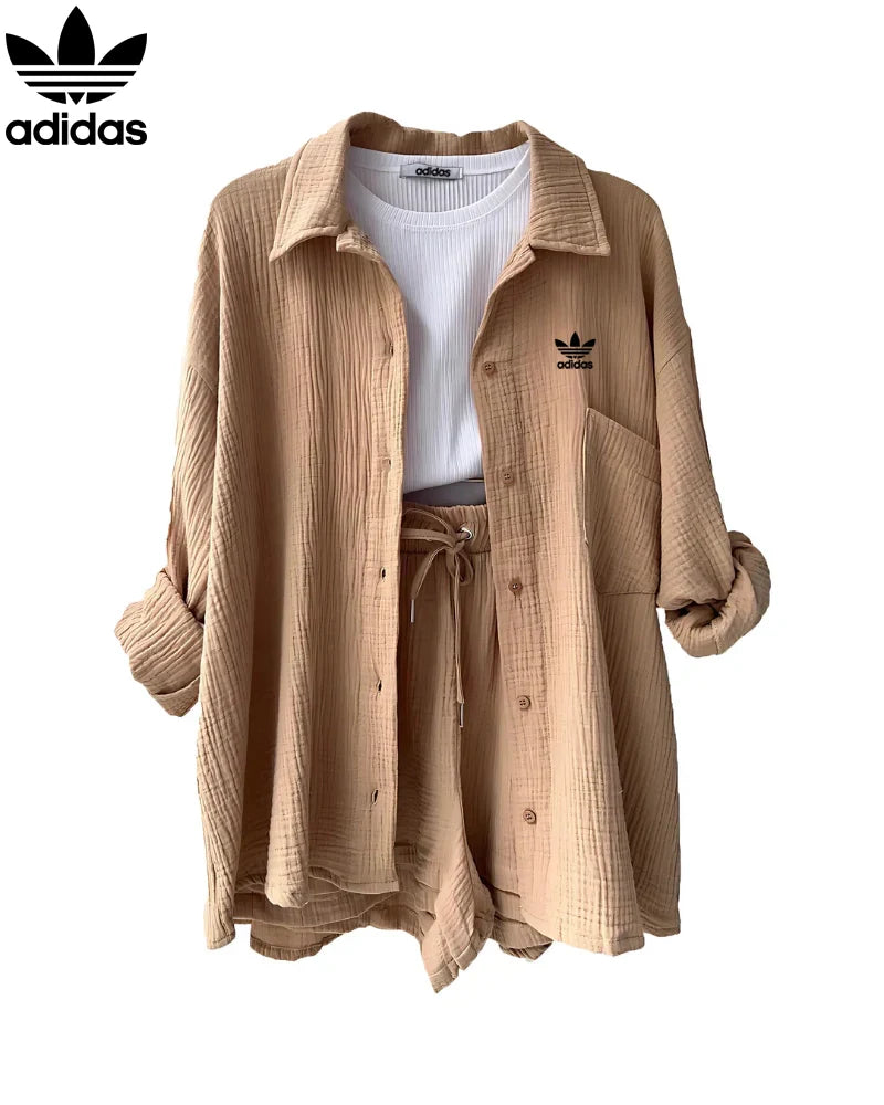 Casual Breeze Linen Shirt & Shorts Set
