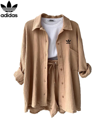 Casual Breeze Linen Shirt & Shorts Set