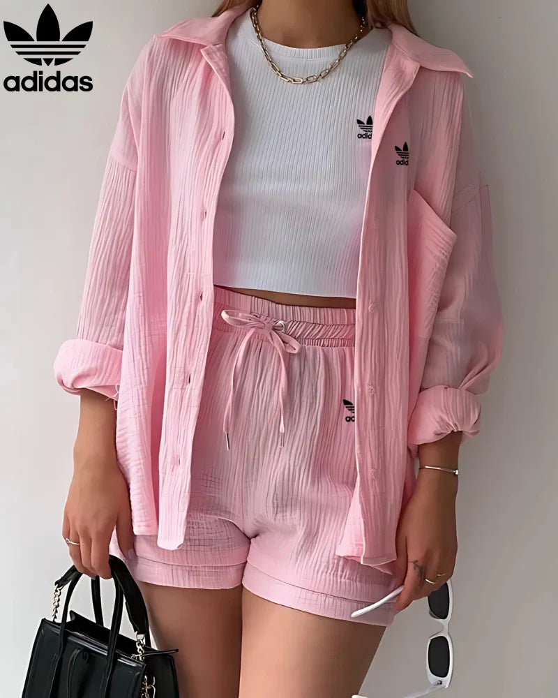 Casual Breeze Linen Shirt & Shorts Set