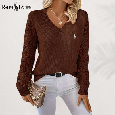 Suéter de Punto Elegante con Escote en V Ralph Lauren™